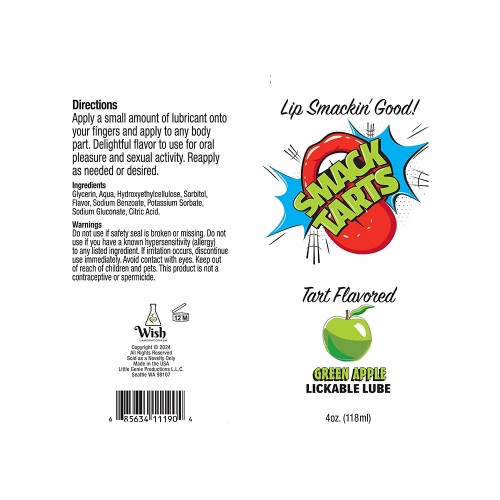 Lubricante Sabor Manzana Verde Ácida Smack Tarts para Aventuras Dulces