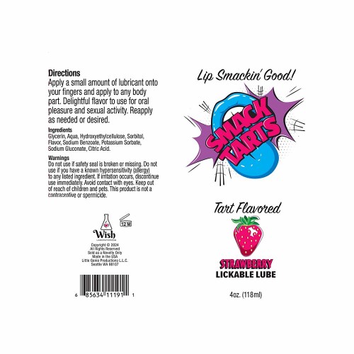 Lubricante Lickable Sour Strawberry Smack Tarts