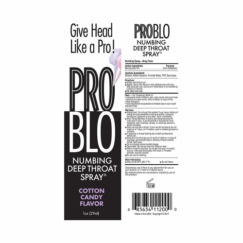 Pro Blo Numbing Throat Spray for Enhanced Oral Pleasure