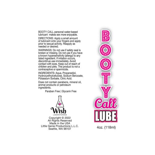 Lubricante a Base de Agua Booty Call Pack de 65 Piezas