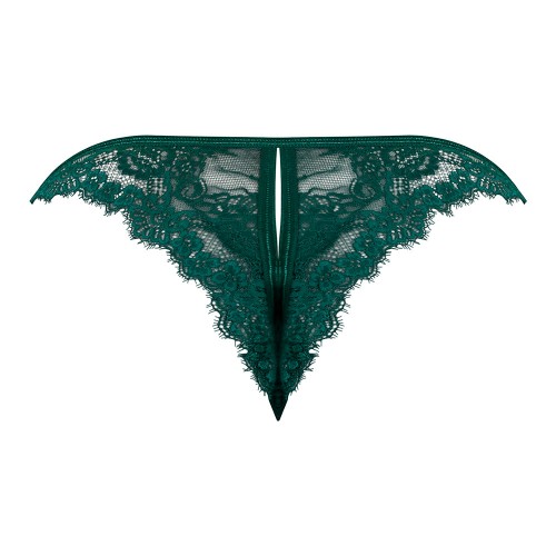 Magic Silk Evermore Split Crotch Panty Emerald L/XL