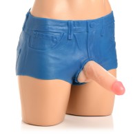 Strap U Booty Shorts with Silicone Dildo 6 in. Small