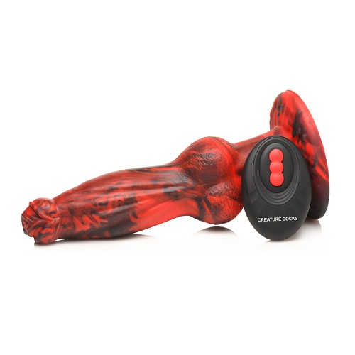 Dildo de Silicona Vibrante y Thrusting Hell Wolf de Creature Cocks - Experiencia de Placer Definitivo