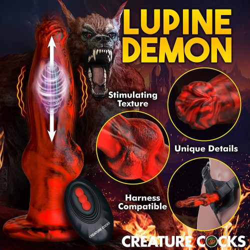 Dildo de Silicona Vibrante y Thrusting Hell Wolf de Creature Cocks - Experiencia de Placer Definitivo