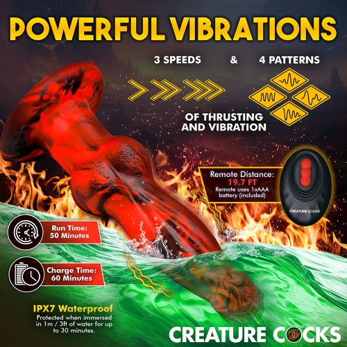 Creature Cocks Hell Wolf Thrusting & Vibrating Silicone Dildo - Ultimate Pleasure Experience