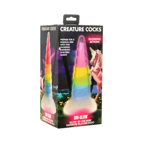 Dildo Uni-Glow que Brilla en la Oscuridad de Creature Cocks