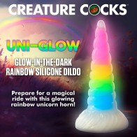 Dildo Uni-Glow que Brilla en la Oscuridad de Creature Cocks