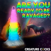 Dildo Uni-Glow que Brilla en la Oscuridad de Creature Cocks