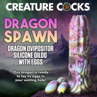 Creature Cocks Dragon Spawn Silicone Dildo with Eggs