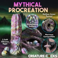 Creature Cocks Dragon Spawn Silicone Dildo with Eggs