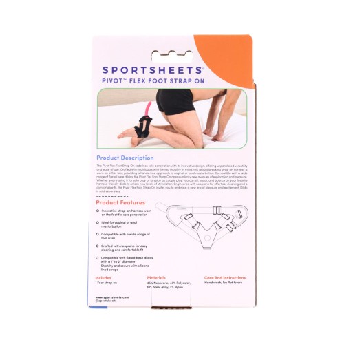 Sportsheets Pivot Flex Foot Strap On - Hands-Free Play