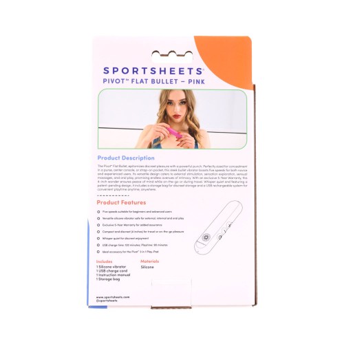 Bullet Planito Pink Sportsheets Pivot - Placer Discreto