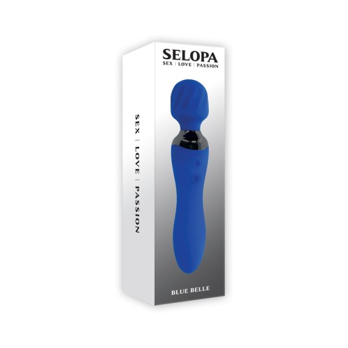 Selopa Blue Belle Dual-Ended Wand Vibrator Rechargeable - Silicone