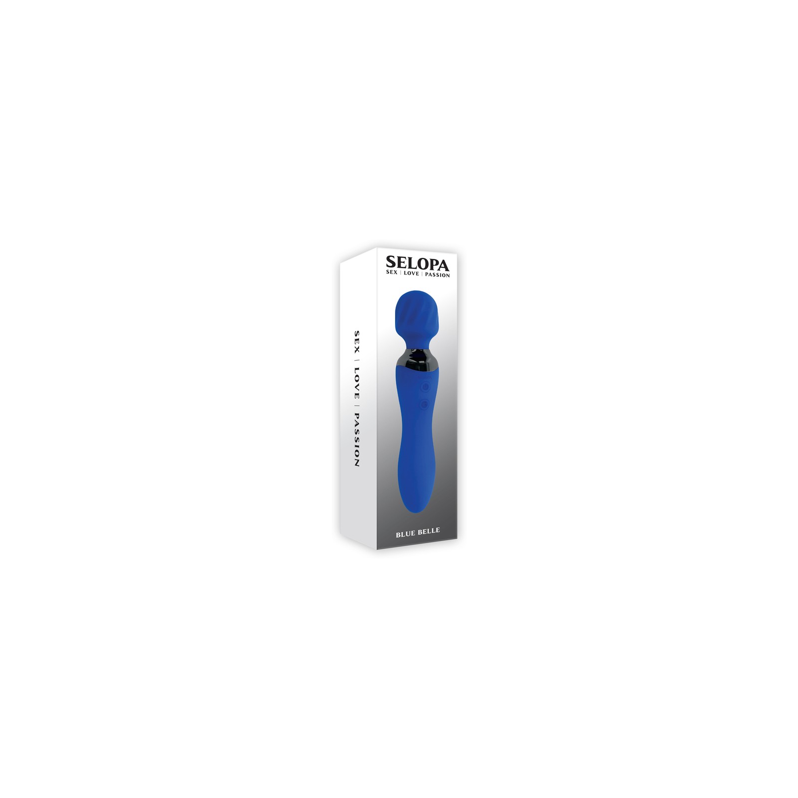 Selopa Blue Belle Dual-Ended Wand Vibrator Rechargeable - Silicone