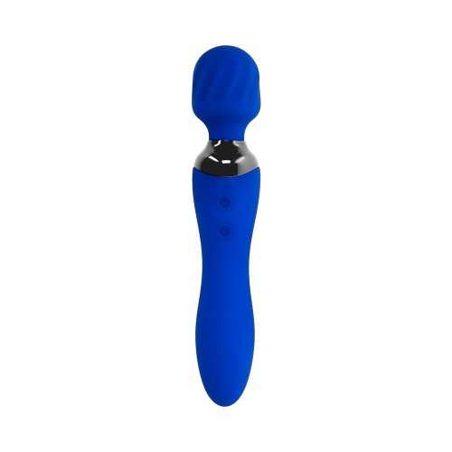 Vibrador de Varita Doble Selopa Blue Belle Recargable - Silicona