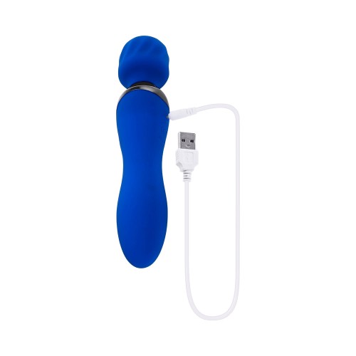 Vibrador de Varita Doble Selopa Blue Belle Recargable - Silicona