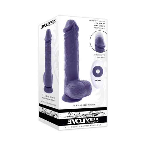 Evolved Pleasure Rider Rechargeable Dildo with Remote - Intense Satisfaction