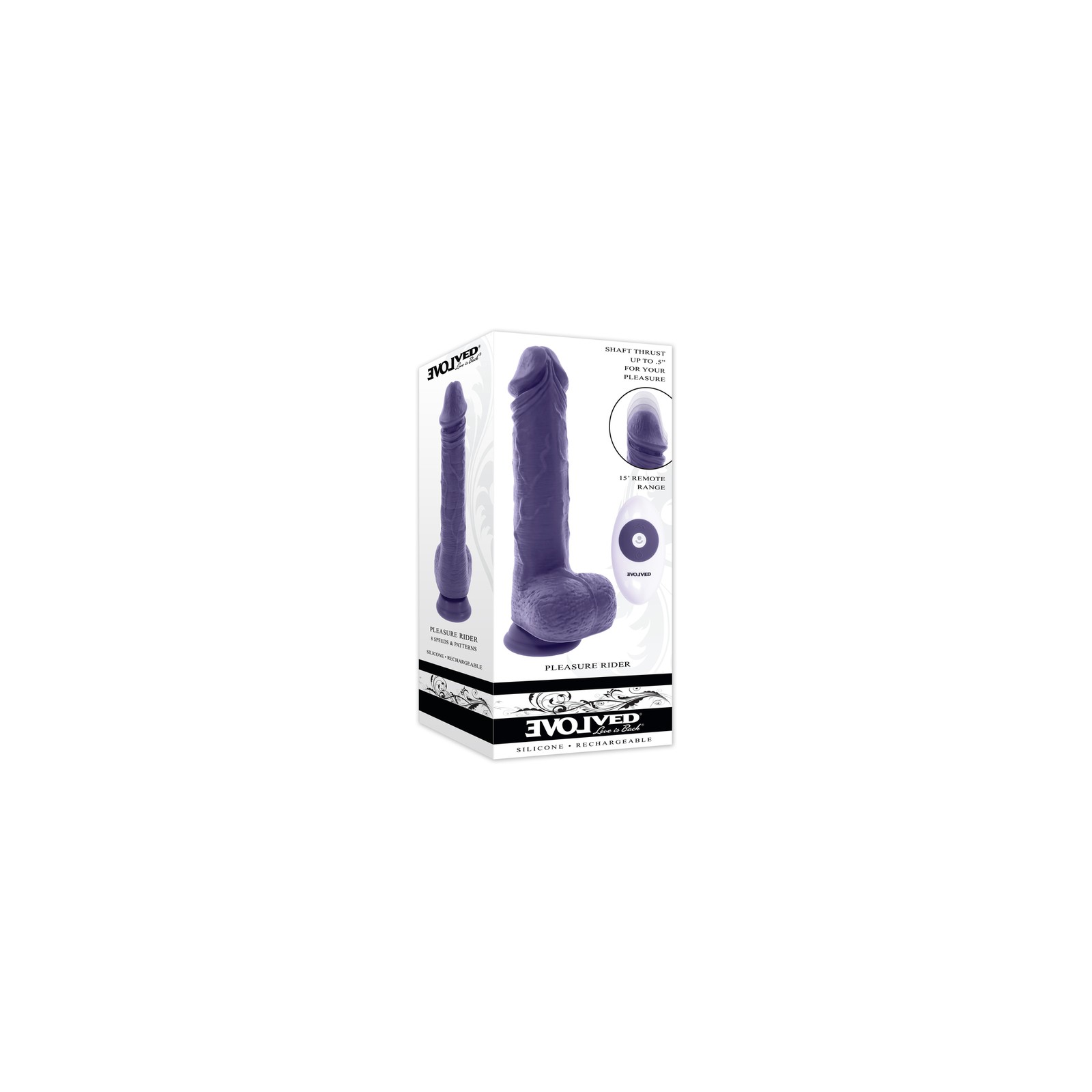 Evolved Pleasure Rider Rechargeable Dildo with Remote - Intense Satisfaction