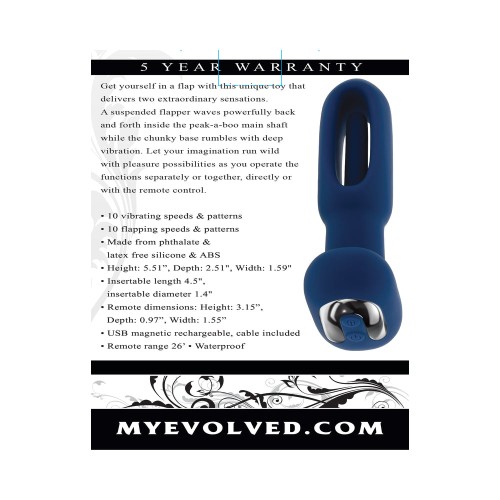 Evolved El Flapper Vibrador Recargable con Control Remoto