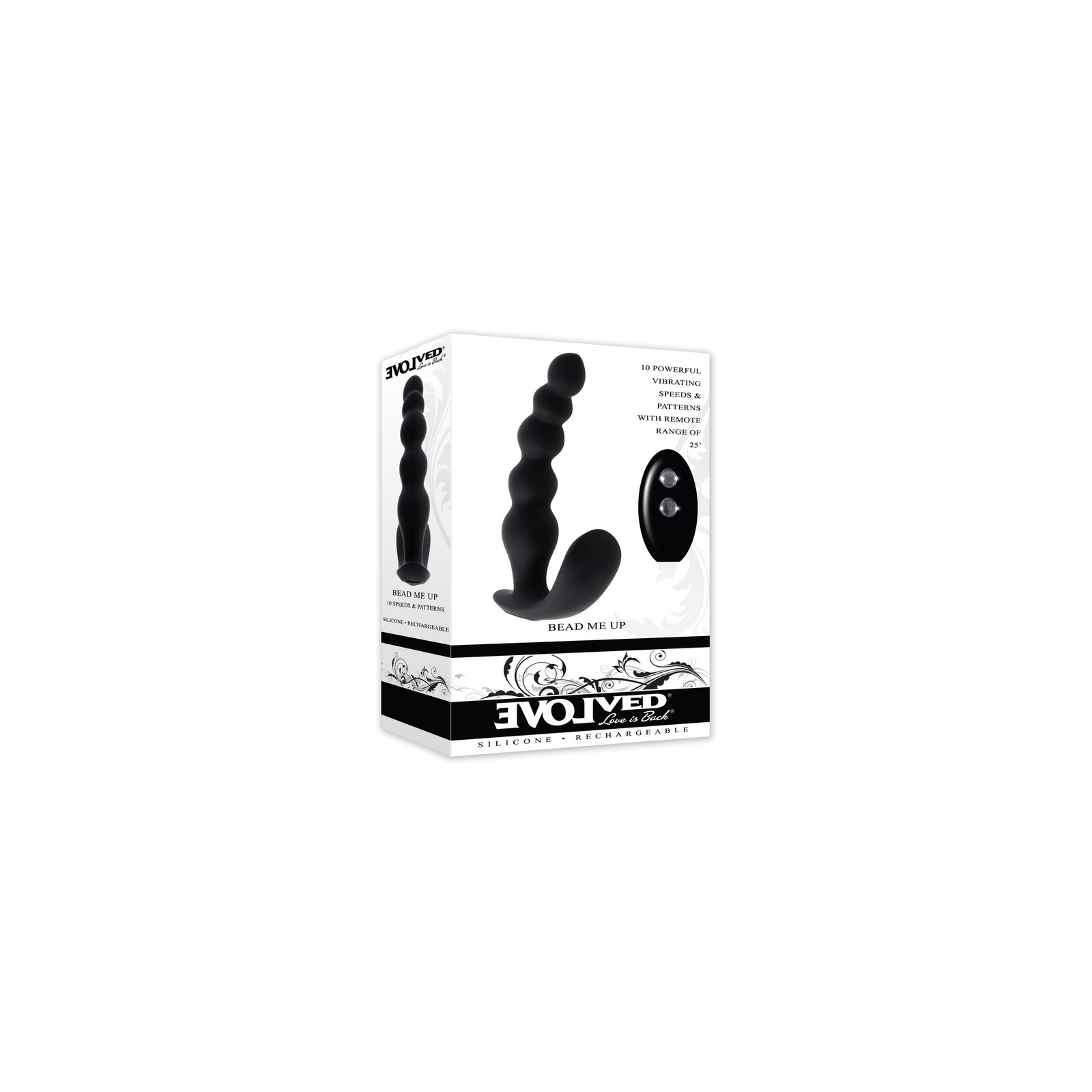 Evolved Bead Me Up Prostate Rechargeable Black