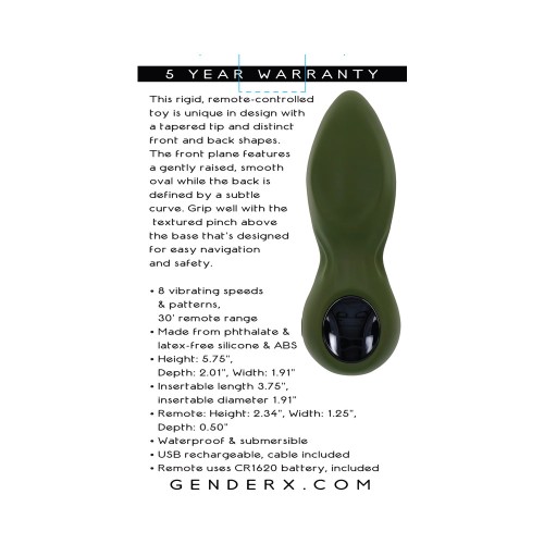 Plug Anal Recargable Gender X My Secret Garden