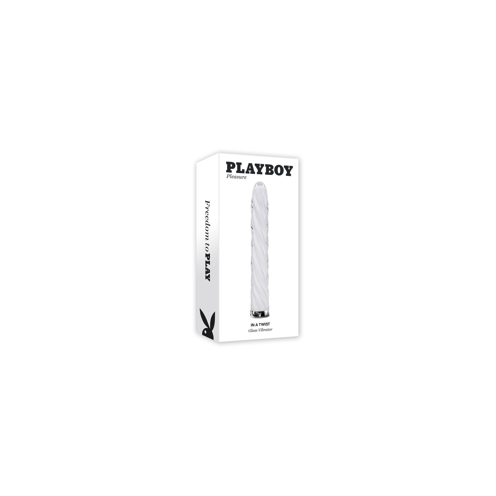 Playboy In A Twist Rechargeable Glass Vibrator for Ultimate Pleasure