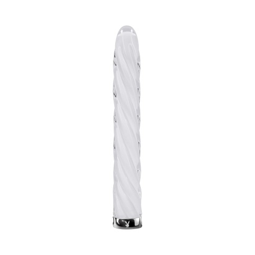 Vibrador de Cristal In A Twist Recargable de Playboy para placer máximo