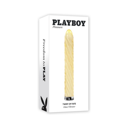 Playboy Giro del Destino Vibrador de Vidrio Recargable Amarillo