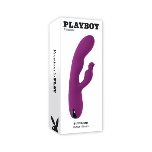 Vibrador Estimulador Dual Recargable Playboy Busy Bunny