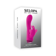 Selopa Butterfly Love Rechargeable Vibrating Dual Stimulator Pink