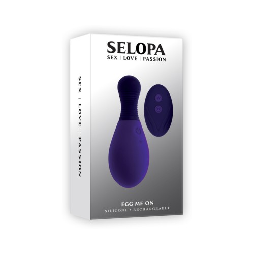 Selopa Rechargeable Remote-Control Vibrating Egg Silicone Purple