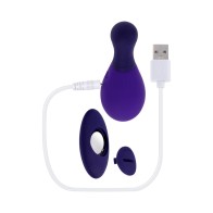 Selopa Rechargeable Remote-Control Vibrating Egg Silicone Purple