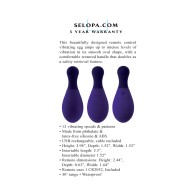 Selopa Rechargeable Remote-Control Vibrating Egg Silicone Purple