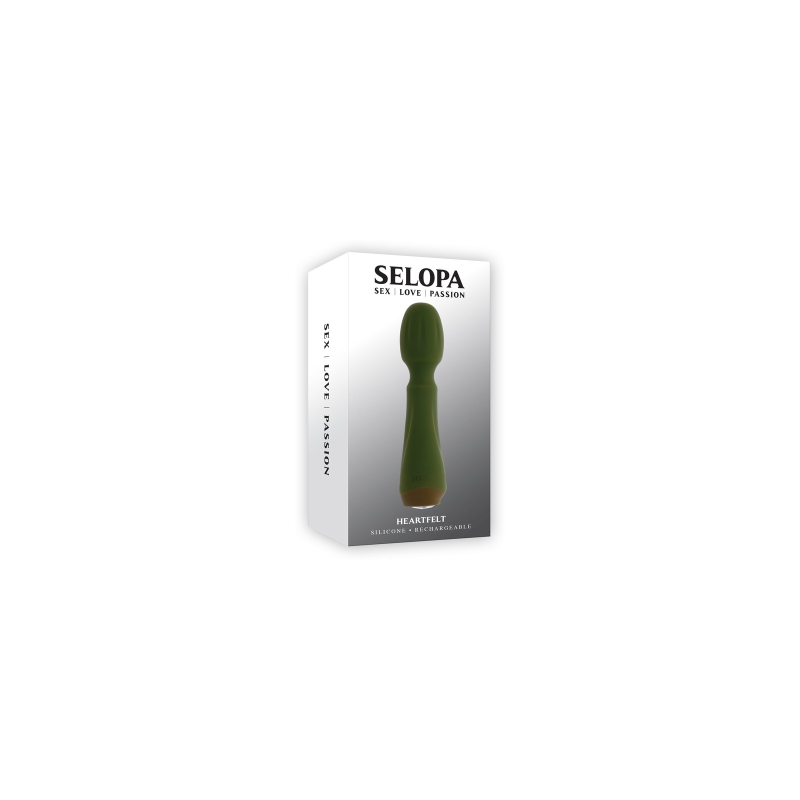 Selopa Heartfelt Rechargeable Vibrating Mini Wand Silicone Green