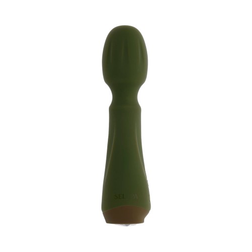 Selopa Heartfelt Rechargeable Vibrating Mini Wand Silicone Green