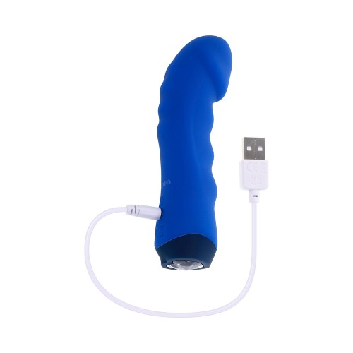 Selopa Rechargeable Silicone Blue Banger Vibrator - Deep Sensations