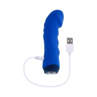 Selopa Rechargeable Silicone Blue Banger Vibrator - Deep Sensations