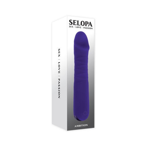 Vibrador Thrusting Recargable Selopa Ambition de Silicona Púrpura