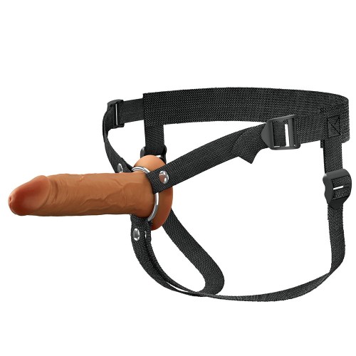 Strap-On Hueco de Silicona Elite X-Tensions de 6 in. Marrón