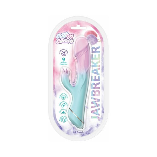 Cotton Candy Silicone Vibrator with Stimulator