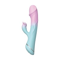 Vibrador de Silicona Cotton Candy con Estimulador