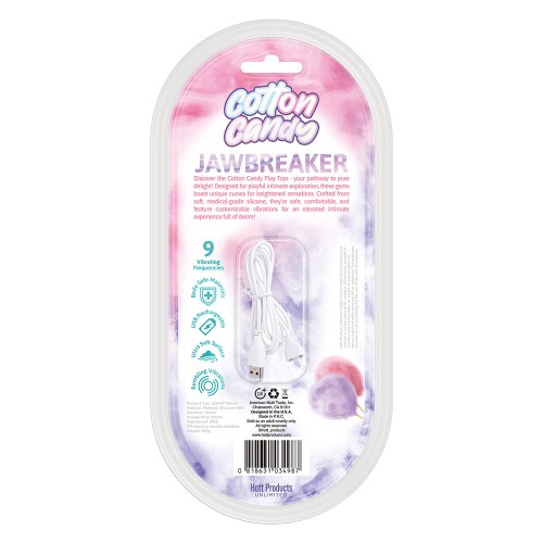 Cotton Candy Silicone Vibrator with Stimulator