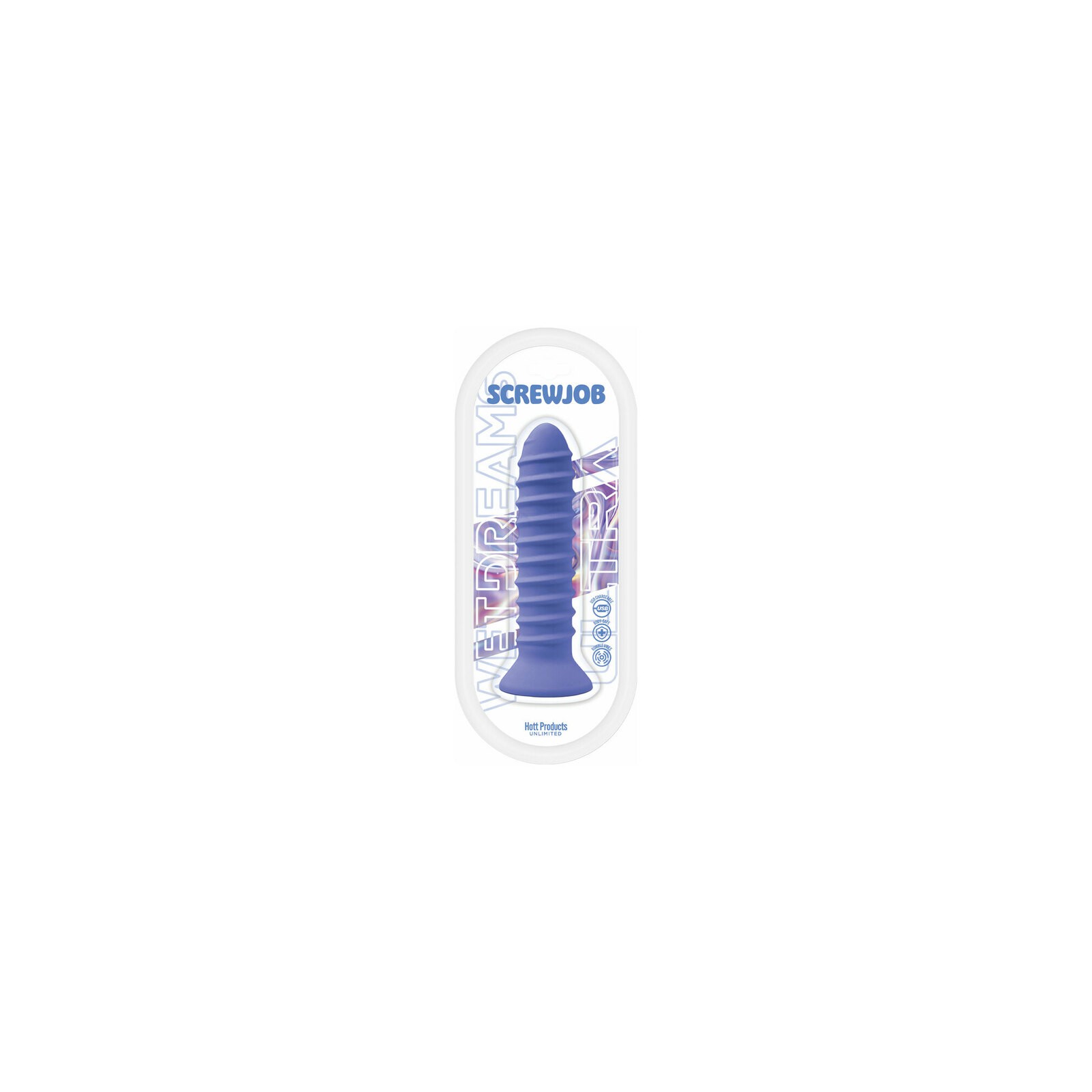 Vibrador Forma de Tornillo Multi-Velocidad Lavanda