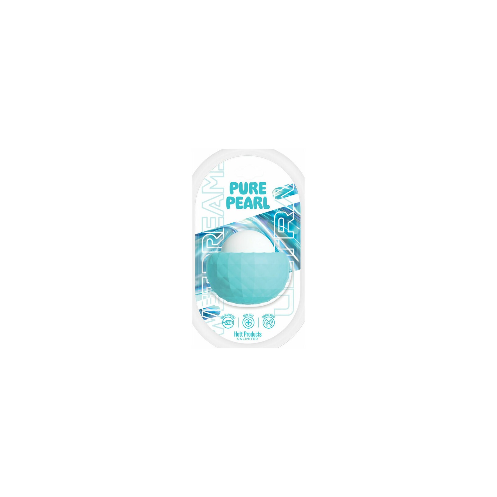 Wet Dreams Pure Pearl Mini Vibe Massager Multi-Speed Silicone Aqua