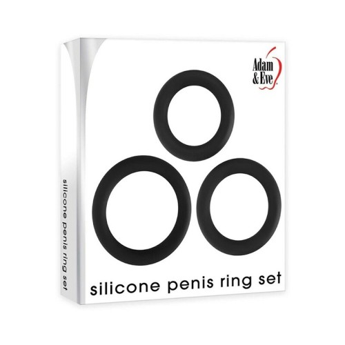 Conjunto de Anillos de Silicona para Pene Adam & Eve