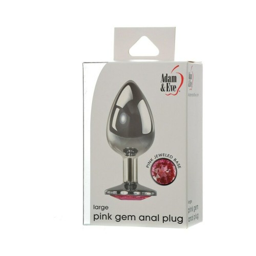 Adam & Eve Large Pink Gem Anal Plug