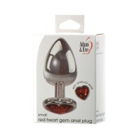 Plug Anal Adam & Eve Con Gemas Rojas Pequeño - Placer Elegante