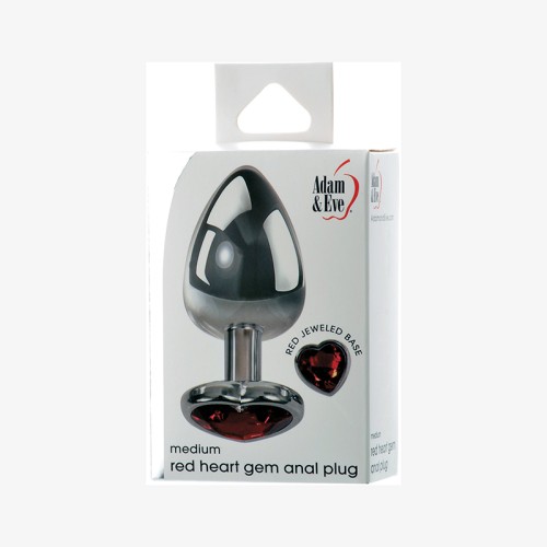 Plug Anal Medio con Gemas Rojas Adam & Eve