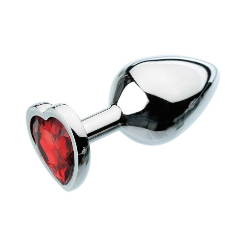 Adam & Eve Medium Red Hearts Gem Plug