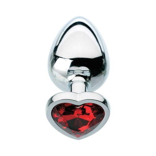 Adam & Eve Medium Red Hearts Gem Plug